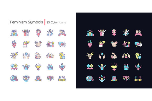 Feminism Symbols Light and Dark Theme: A Practical Guide for Designers