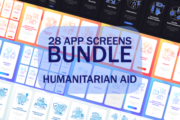 Humanitarian Aid App Screen Bundle: Accelerating Digital Response Design