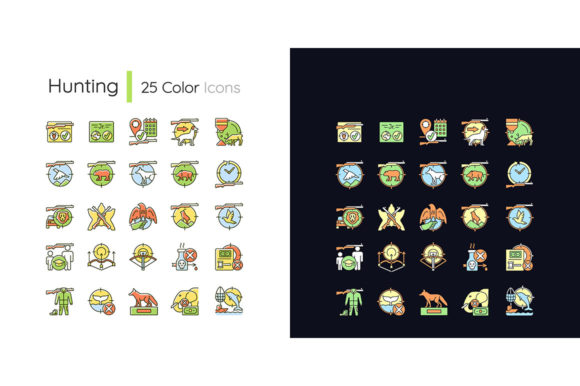 Hunting Light and Dark Theme RGB Color: Practical Assets for Wildlife Design Projects