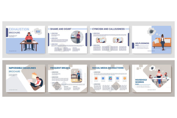 Professional Burnout Vector Brochures: Strategic Visual Communication for Workplace Wellness