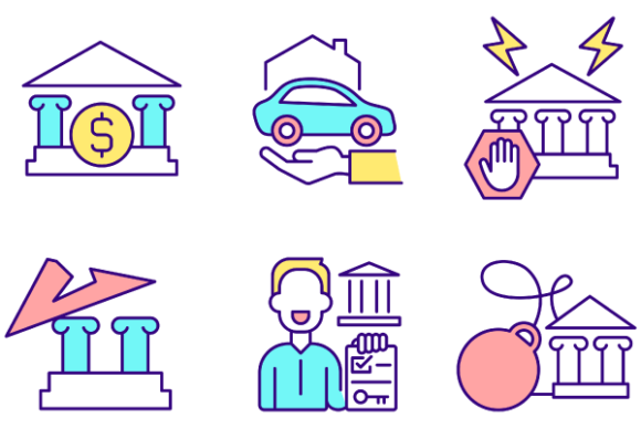 Various Banking Services Icons Bundle Guide